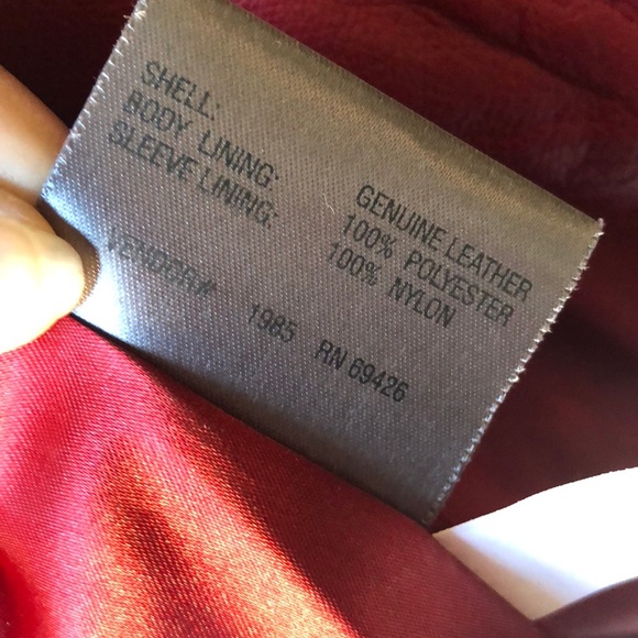 Wilsons Red Leather Jacket - Picture 6 of 7